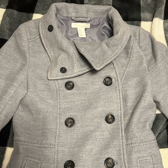 H&M Jacket Coat Women size 4 ladies warm winter pocket Double-Breasted Pea coat - Picture 6 of 17